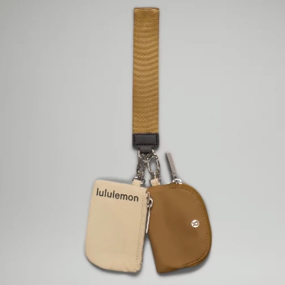 Lululemon Dual Pouch Wristlet (Trench/Burnt Caramel/Black)